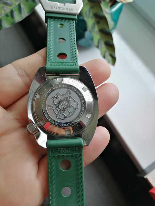 Zegarek Steeldive SD1977, diver, zielona tarcza, nh35, turtle slim