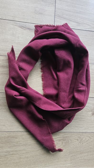 Chusta szalik trójkątna bordowa