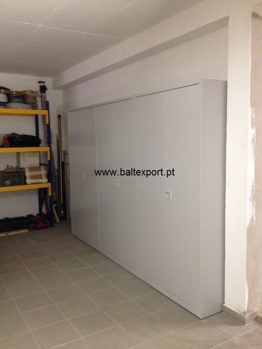 Armário Contabilidade 1950x1000x420 c/2Portas Bater Metálico c/4Pratel