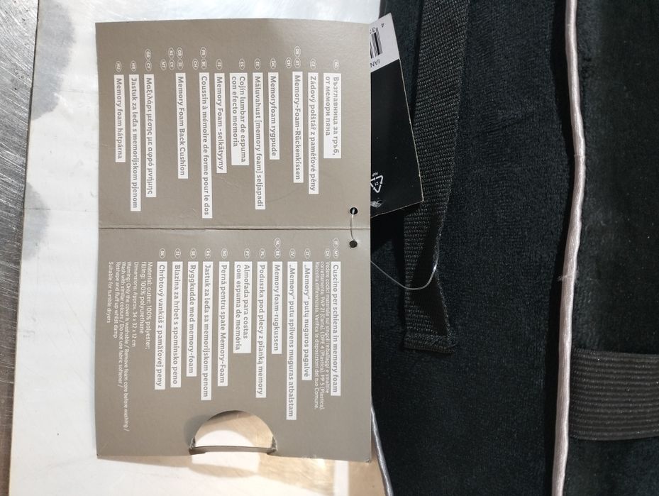 Poduszka lędźwiowa z pianki Visco Memory Foam LIVARNO –  NOWA
