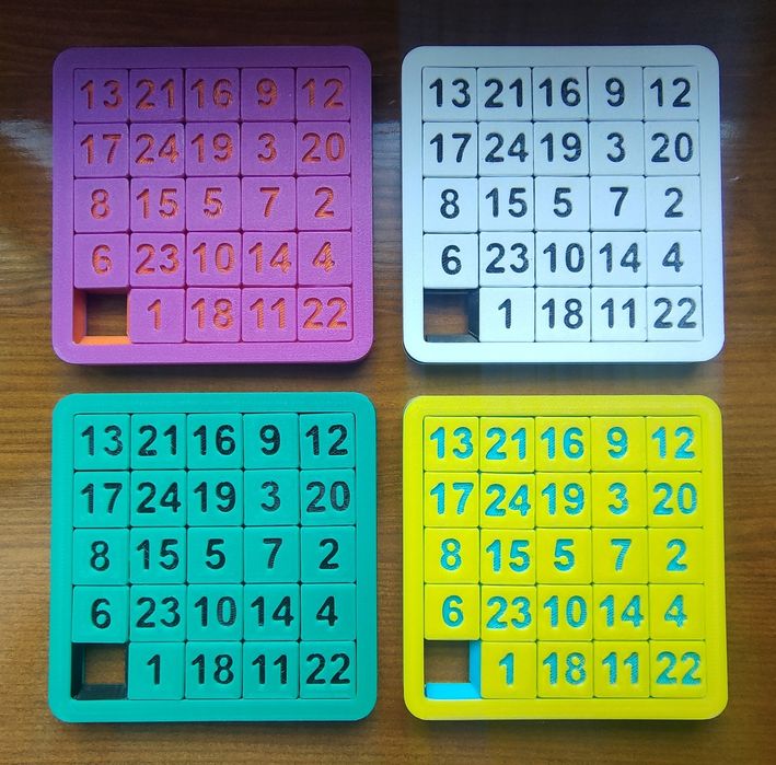 Гра двосторонній пазл головоломка "пятнашки" 4х4 5х5 6х6