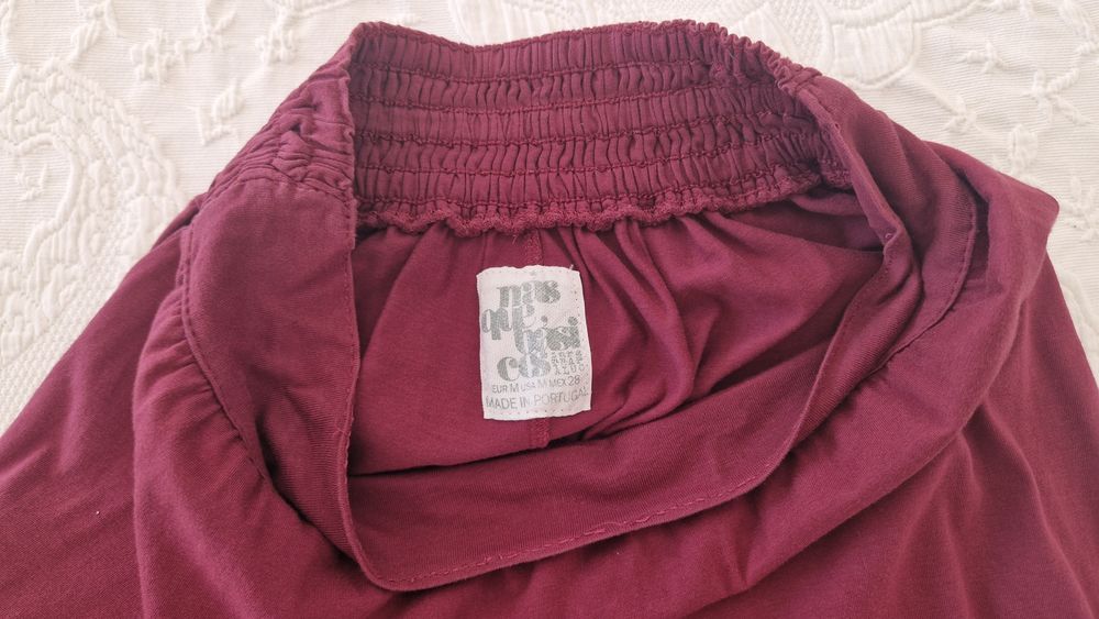 Calças bordeaux Pull & Bear tamanho M