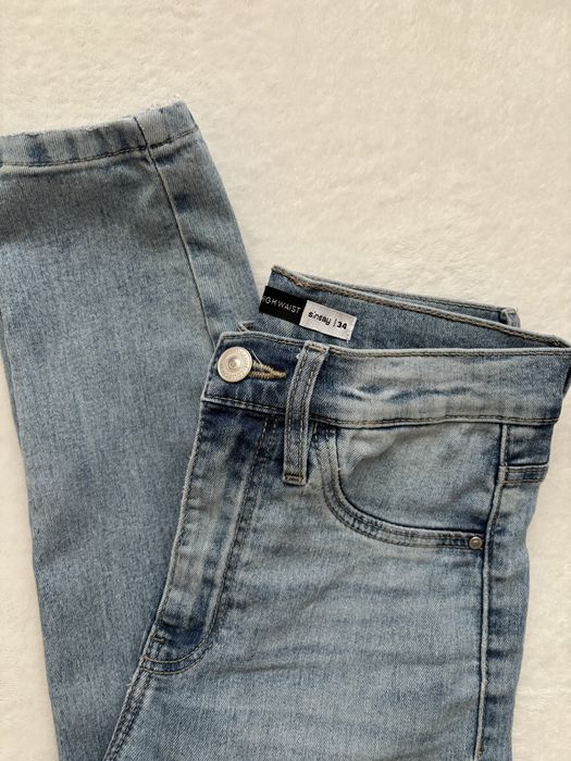 spodnie jeansowe skinny 34 xs sinsay