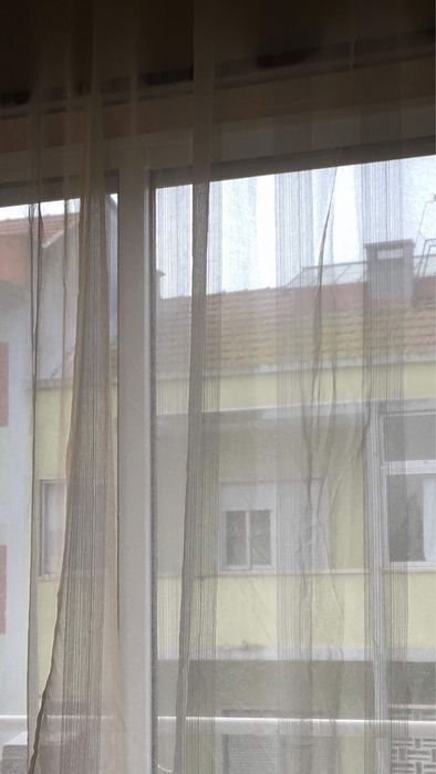 Cortinado cor cru com aneis 140 X 280 (cada)