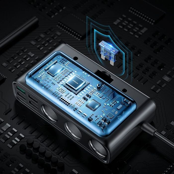 Ładowarka Samochodowa Joyroom Multi-Port Usb Black