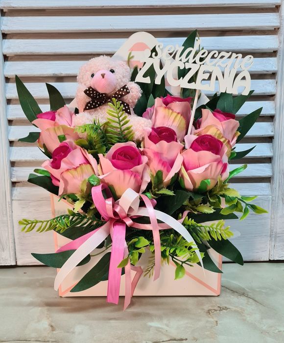 Kompozycja stroik upominek prezent dzień babci