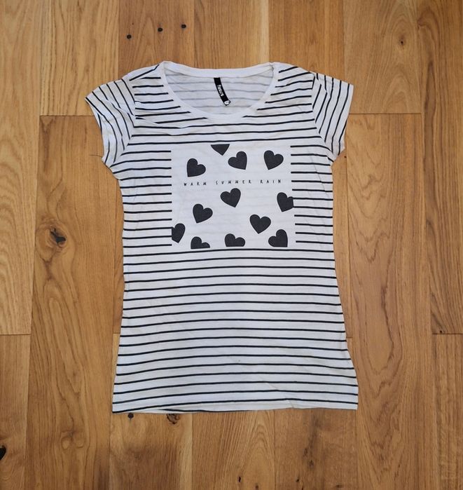 Sinsay bluzka z krotkim rekawem t-shirt r. XS