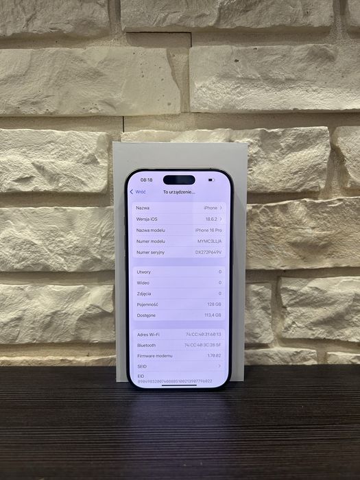 iPhone 16 Pro 128GB 100% Bateria
