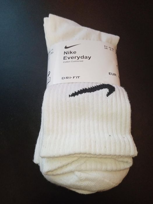 Nike Skarpetki Długie Białe 3-pak 42-46