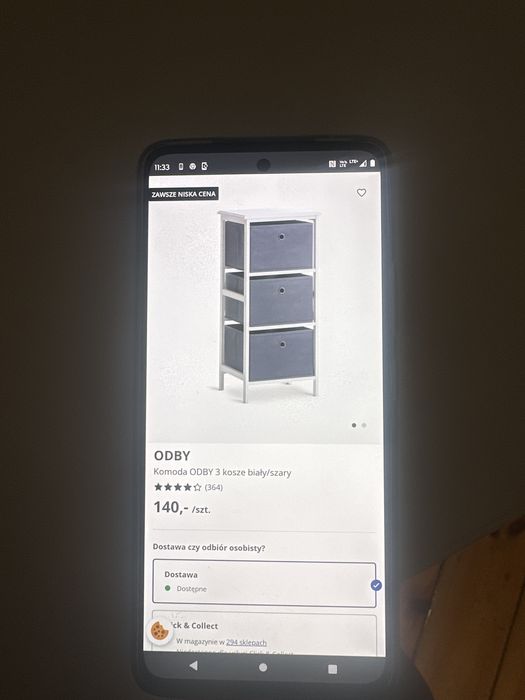 Komoda 2 sztuki kolor szaro biały