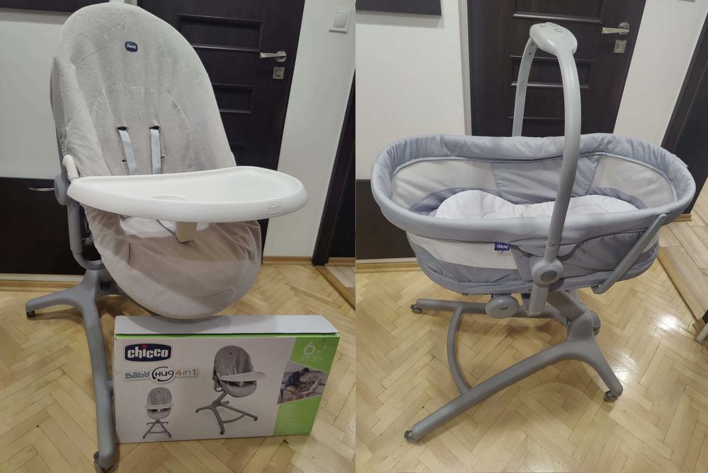 Łóżeczko Chicco Baby Hug Air 4w1 +WSZYSTKIE możliwe oryginalne DODATKI