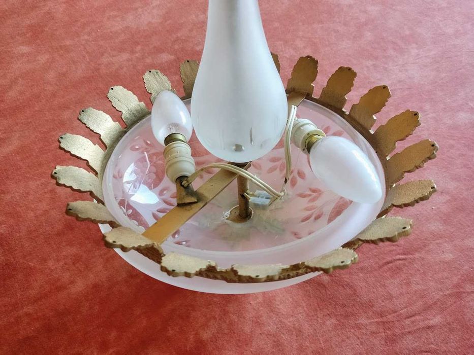 Candeeiro suspenso de pendurar teto em ferro fundido