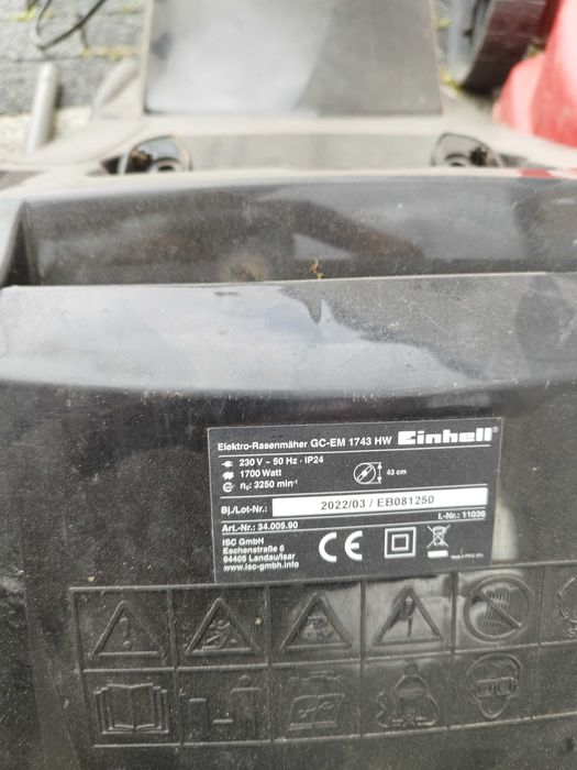 Einhell BG-EM 1743 HW Kosiarka, 1700 W, 230 V sama obudowa