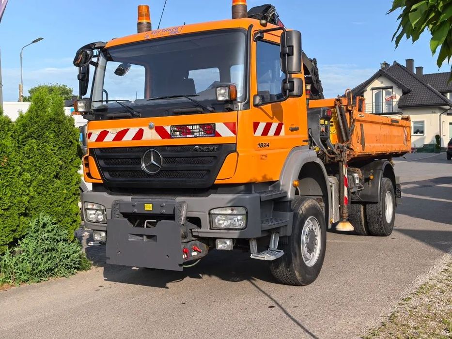 Mercedes-Benz * AXOR * 4x4 * Wywrotka 3-stronna * Hiab 099 * Czołownica do pługa *  * 4x4 * Wywrotka 3-stronna * Czołownica do pługa * HDS *