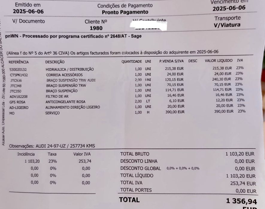 Audi A4 b6 caixa de 6 velocidades