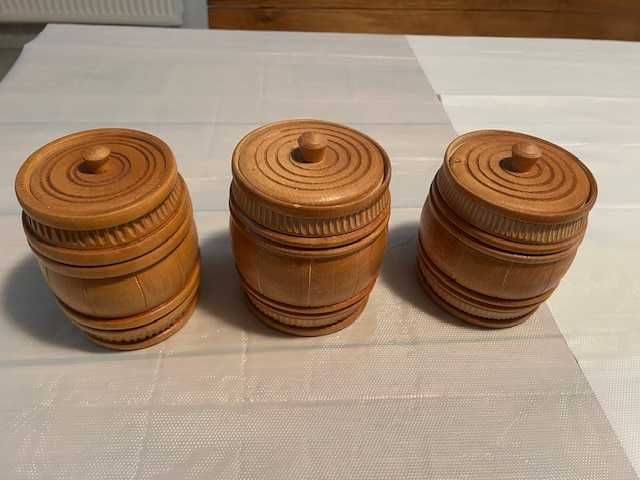 Pojemniki drewniane szt. 3