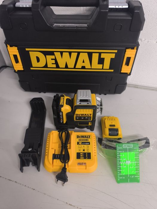 Акція!DeWalt DCE089LG рівень лазерний 3d, нівелір, 12 ліній