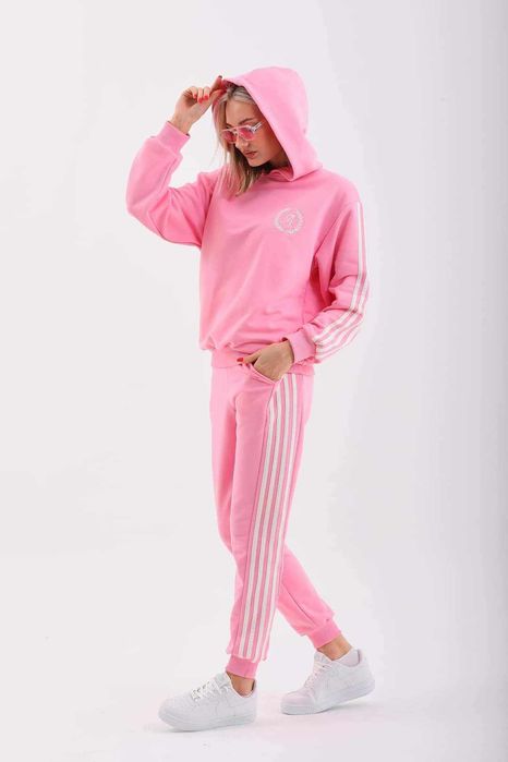 Zestaw komplet dresowy lampasy bluza spodnie S36M38L40