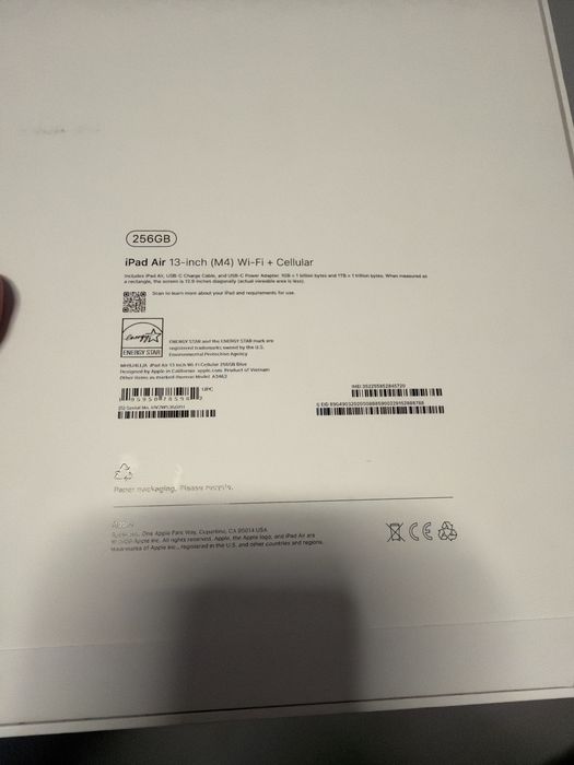 Apple iPad Air 13, 256GB, Wi-Fi + LTE, Blue, M4 (2026)