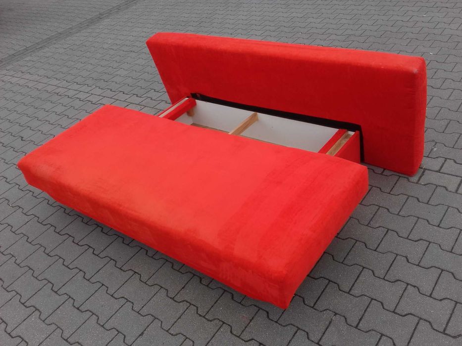 SOFA rozkladana 140x200cm -Czerwien FERRARI nie IKEA KLER KLOSE +DOWÓZ