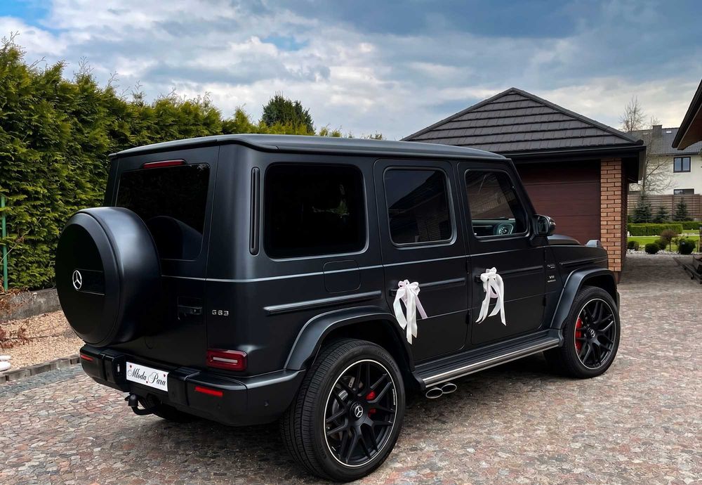 Auto do ślubu Mercedes G-Klasa G63 AMG Wesele Białystok całe Podlasie WOLNE TERMINY 2026/2027