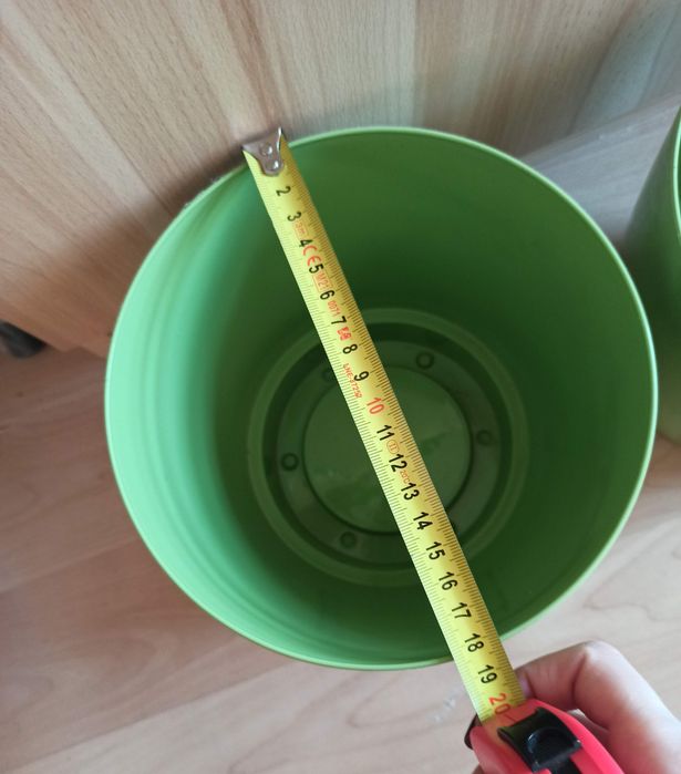 Dwie zielone doniczki