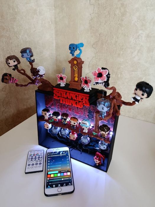 3D-диорама ‼️ STRANGER THINGS с RGB-подсветкой Дивні Дива Kinder Joy