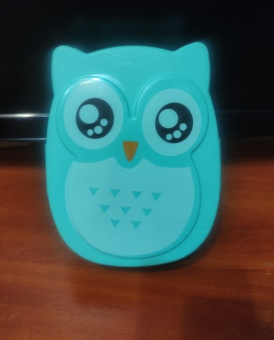 Ланч бокс Сова ложка вилка ланч-бокс Совенятко з приборами контейнер