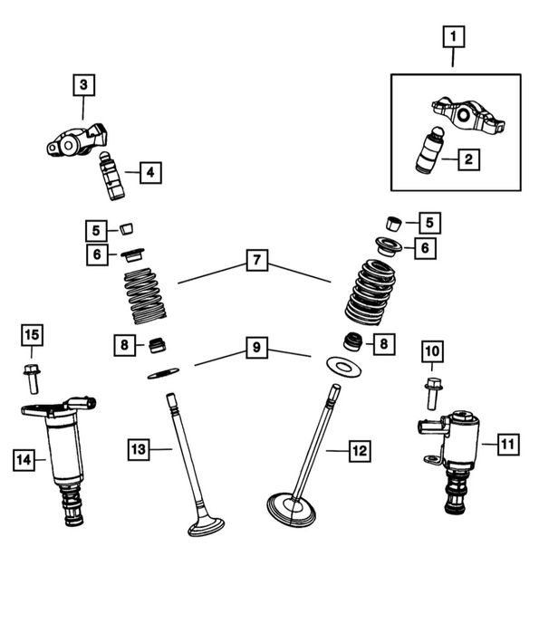 Jeep grand Cherokee WK2/WL 16-25 68245463AA гідрокомпенсатор+рокер вип