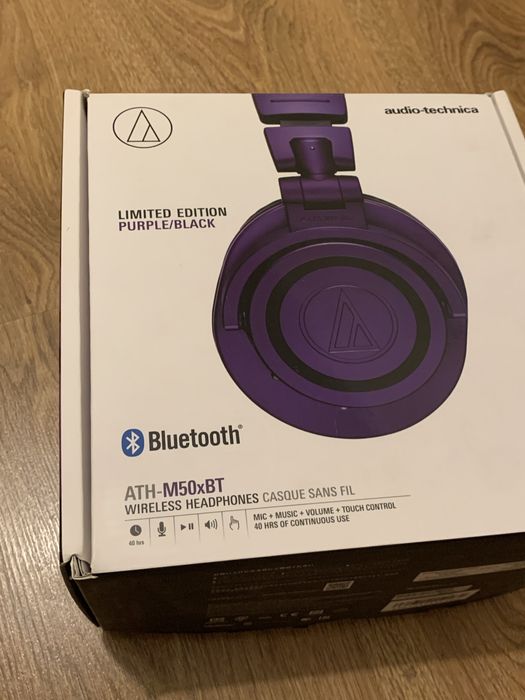 Навушники Bluetooth Audio-Technica ATH-M50BT Purple