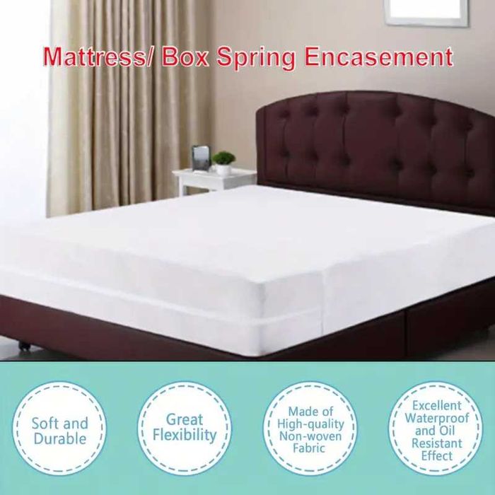 Чехол защитный для матраса на молнии водонепроницаемый белый 3 раз. от