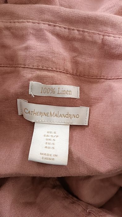 Płaszcz 100% Len Catherine Malandrino roz S/M