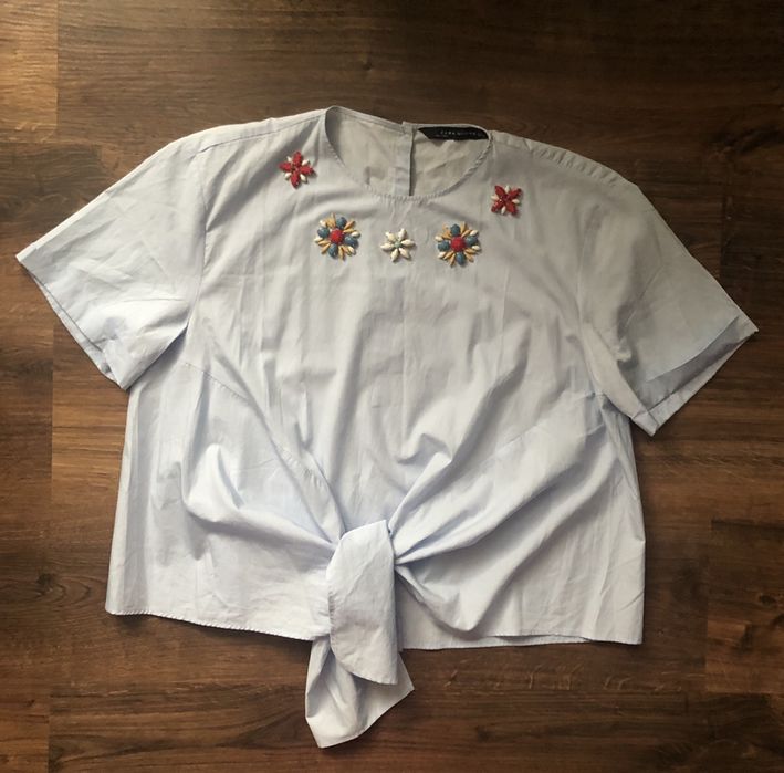 Bluzka z wiazaniem Zara L XL