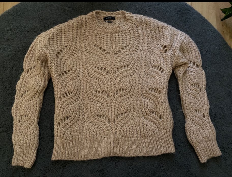 Sweter damski wełna moher piękny rozm L