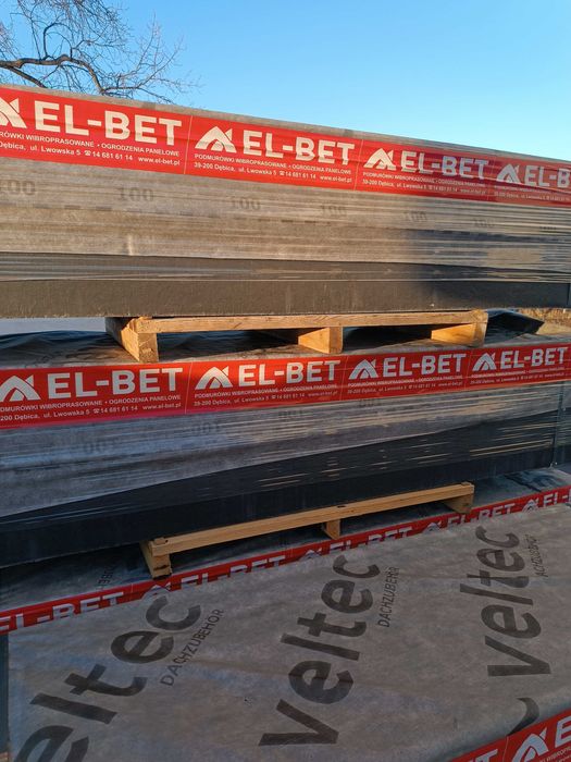 Podmurówka ogrodzeniowa GRAFIT wibroprasowana- h 250mm belka podwalina