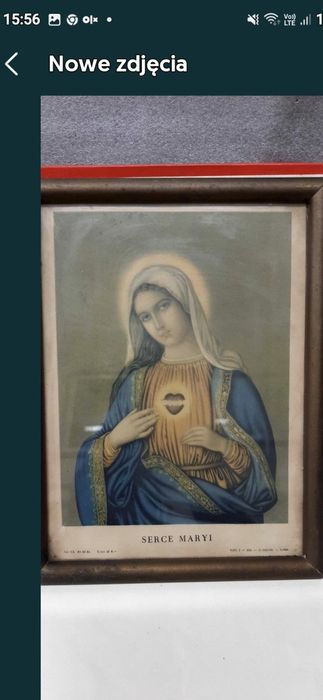 Serce Maryi obrazek lata 60te.