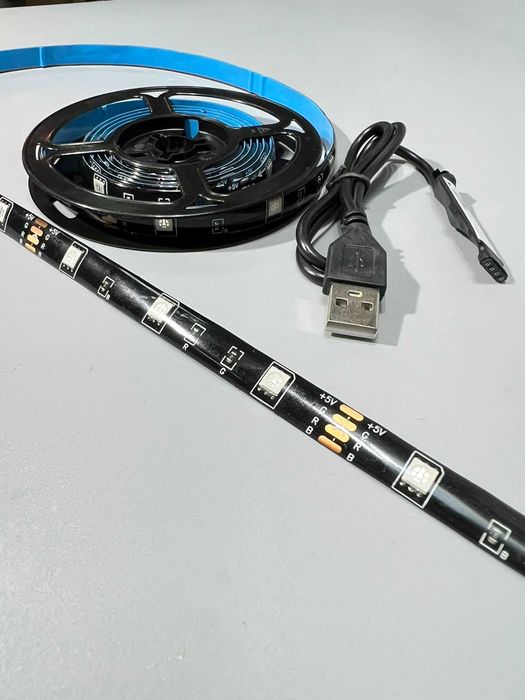 Светодиодная RGB LED лента 2м с Пультом от USB, SMD 5050, IP65