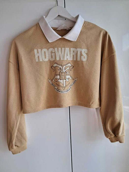 Nowość 2025:) beżowa bluza z kołnierzykiem Harry Potter 146/152