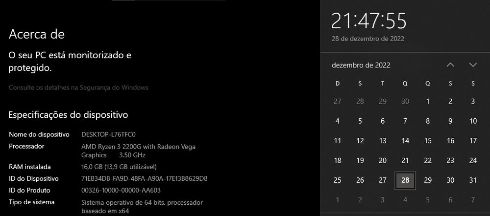 PC GAMER • AMD RYZEN 3 2200 • 16GB RAM • SSD 120GB • HDD 1TB64738198492035124