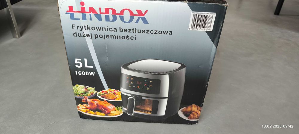 frytkownica beztłuszczowa marki LINBOX, model 5503, moc 1600W