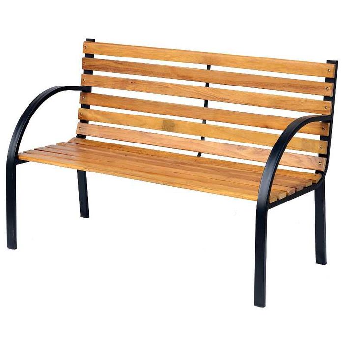 Banco de Jardim com ripado de madeira