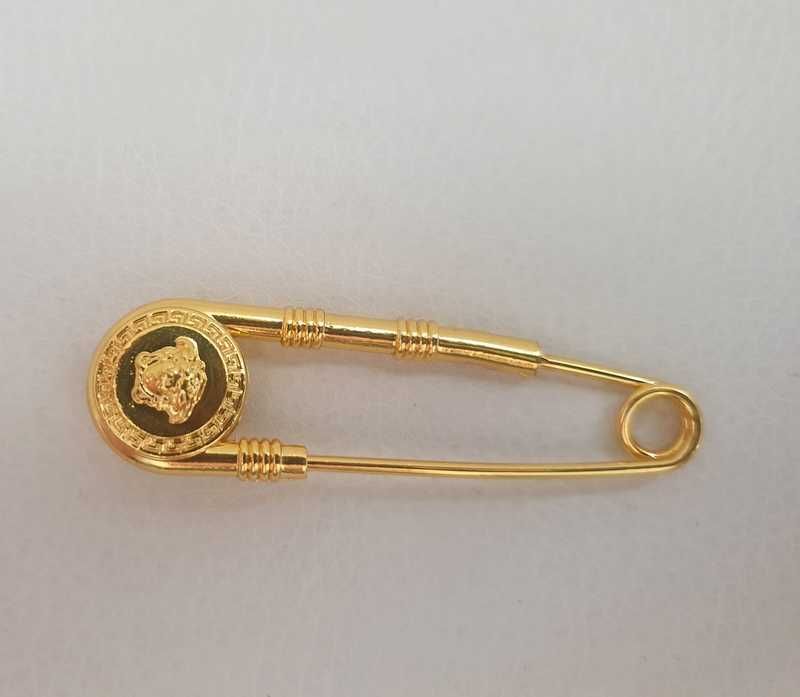 Versace Meduza duża agrafka broszka nowa kolor złoty