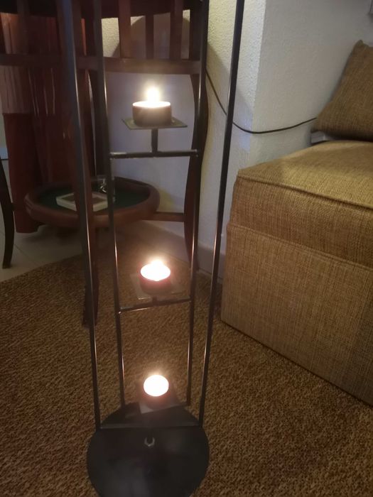 Suporte para 3 velas em ferro