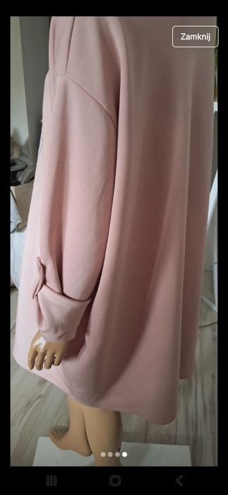 Bluza  bluzka puder róż  plus size