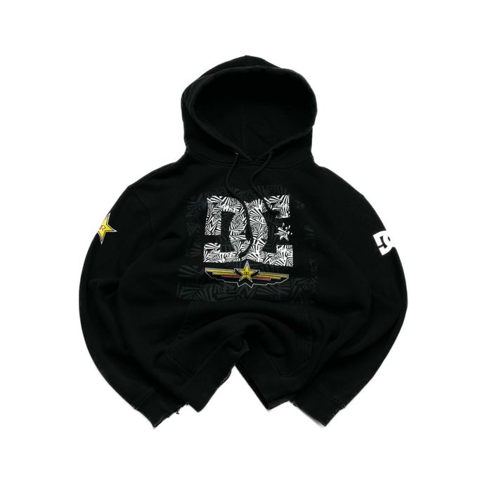 Y2k hoodie DC Rockstar bluza z kapturem M grunge sk8 print