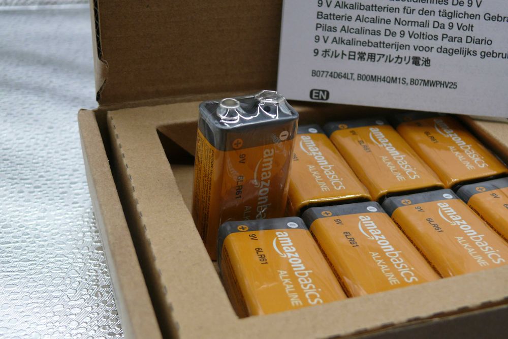 Amazon Basics 8-Pack 9V Pilhas Alcalinas,64740217317634124