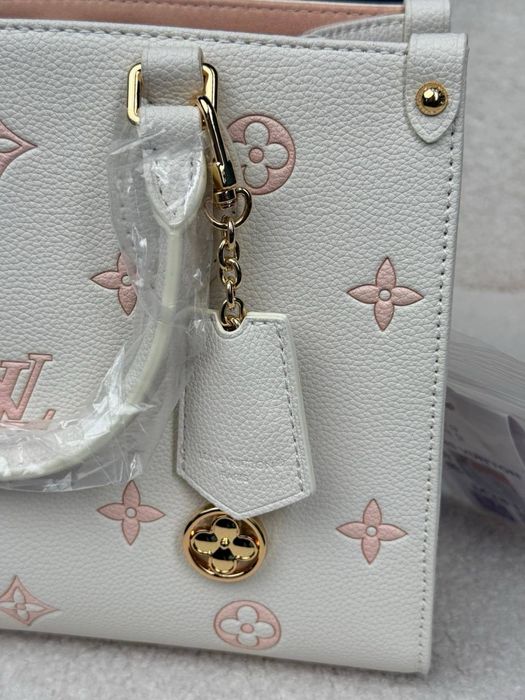 Сумка Louis Vuitton Onthego PM Monogram  Empreinte Beige / Peach