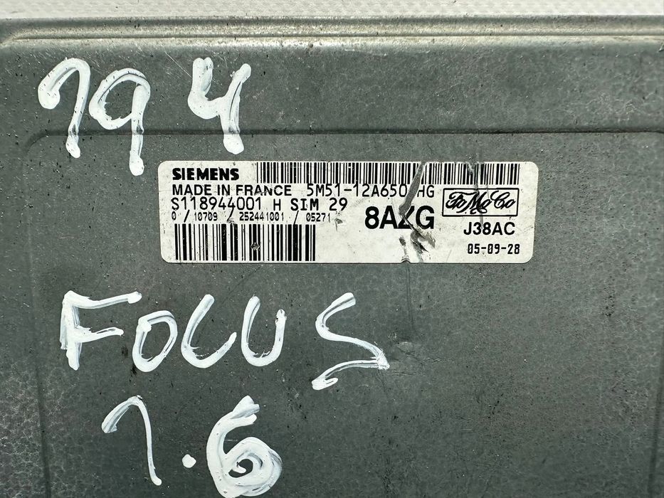 Centralina Motor Siemens Ford 1.6 VCT 8AZG 03G906016CJ 0281011887