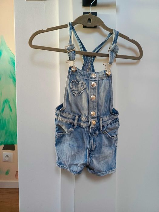 Spodenki ogrodniczki jeansowe h&m