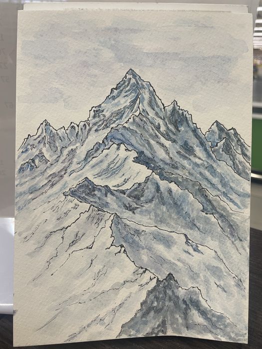 Картина «гори» аквареллю